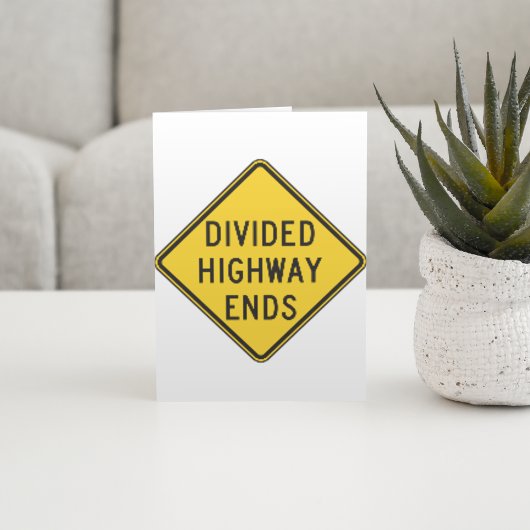 Gedeeld teken snelweg eindigt kaart