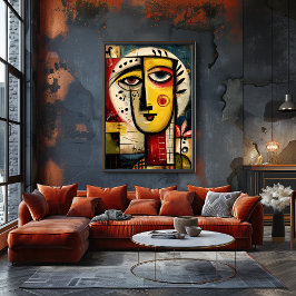 Gedeelde Aanwezigheid — Hedendaagse Abstracte  Poster