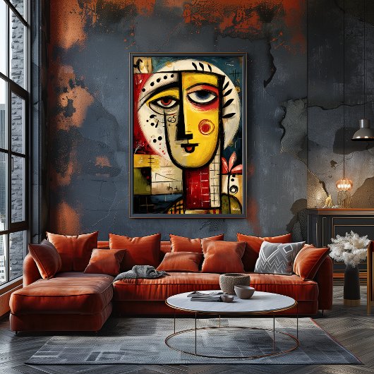 Gedeelde Aanwezigheid — Hedendaagse Abstracte Poster