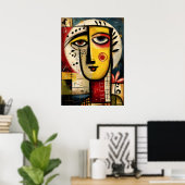 Gedeelde Aanwezigheid — Hedendaagse Abstracte Poster (Thuiskantoor)