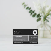 Gedeelde band v2 grijs en donkergrijs visitekaartje (Staand voorkant)