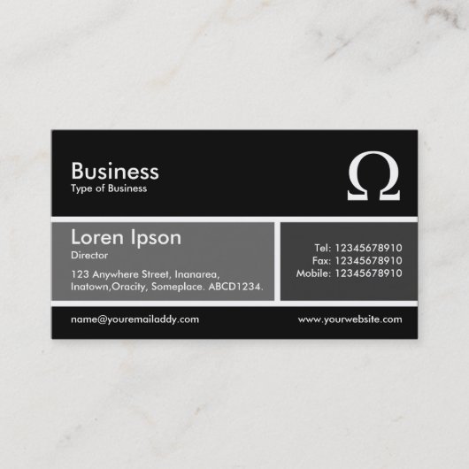 Gedeelde band v2 grijs en donkergrijs visitekaartje (Voorkant)