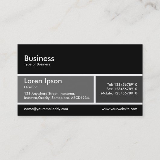 Gedeelde band v2 grijs en donkergrijs visitekaartje (Voorkant)