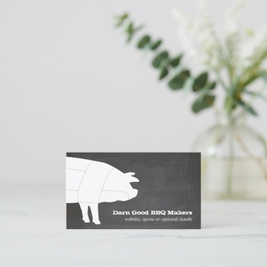 Gedeelde BBQ Pig Barbecue Visitekaartje (Staand voorkant)