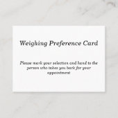 Gedeelde besluitvorming voor Weigh-Ins Visitekaartje (Voorkant)