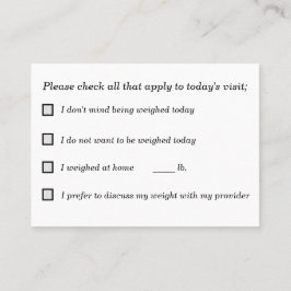 Gedeelde besluitvorming voor Weigh-Ins Visitekaartje