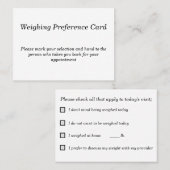 Gedeelde besluitvorming voor Weigh-Ins Visitekaartje (Voorkant / Achterkant)