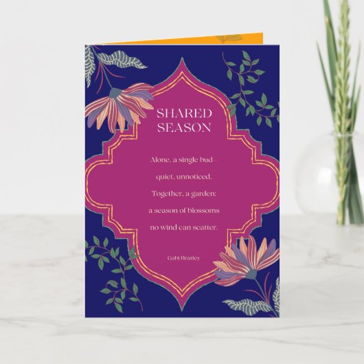Gedeelde gedichtenkaart van het seizoen kaart (Voorkant)