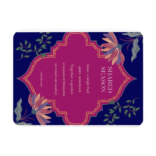 Gedeelde gedichtenkaart van het seizoen magneet (Horizontaal)