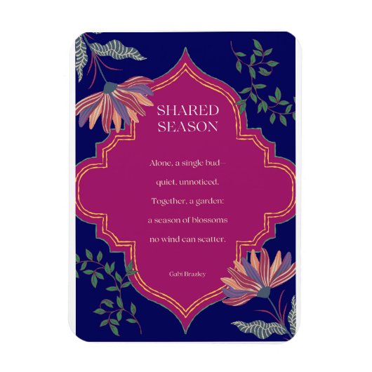 Gedeelde gedichtenkaart van het seizoen magneet (Verticaal)