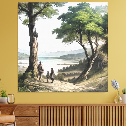 Gedeelde Horizon Canvas Afdruk (Insitu (Woonkamer))