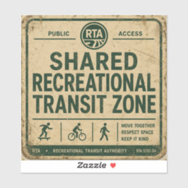 Gedeelde Recreatieve Transport Custom-Cut Vinyl Sticker
