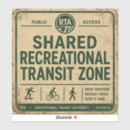 Gedeelde Recreatieve Transport Custom-Cut Vinyl Sticker