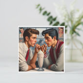 Gedeelde slokjes van zoetheid feestdagenkaart (Staand voorkant)