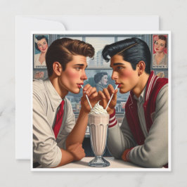 Gedeelde slokjes van zoetheid feestdagenkaart