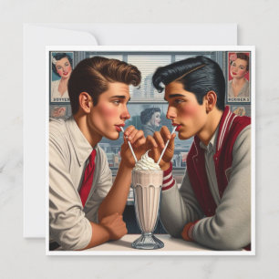 Gedeelde slokjes zoetheid feestdagenkaart