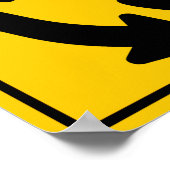 Gedeelde snelweg eindigt met Highway Sign Poster (Hoek)