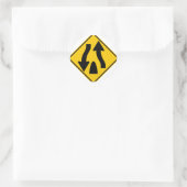 Gedeelde snelweg eindigt met Highway Sign Ronde Sticker (Tas)