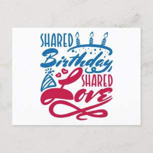 Gedeelde Verjaardag Gedeelde Liefde Briefkaart