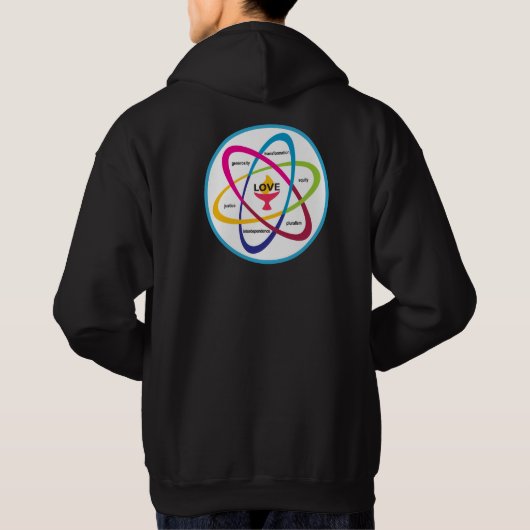 Gedeelde waarden Atom - Unitarian Universalist Ass Hoodie (Achterkant)