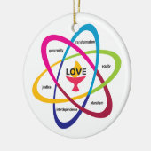 Gedeelde waarden Atom - Unitarian Universalist Ass Keramisch Ornament (Links)