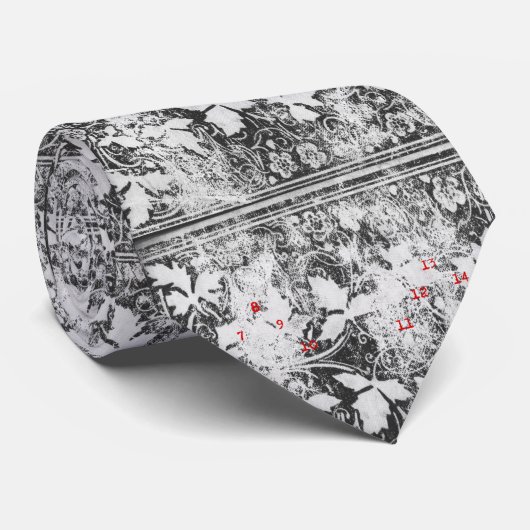 Gedeelde Whispers (zwart) Stropdas (Opgerold)