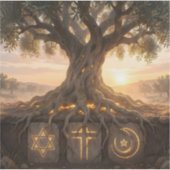 Gedeelde wortels – Interfaith Unity vierkante viny Sticker (Voorkant)