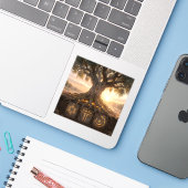 Gedeelde wortels – Interfaith Unity vierkante viny Sticker (Laptop met iPhone)