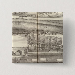 Gedeelte aan eigendom van George A Hance Vierkante Button 5,1 Cm