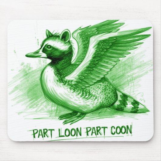 Gedeelte Loon Gedeelte Coon Hybride Schepsel Muismat (Voorkant)