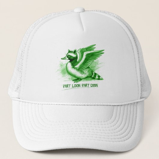 Gedeelte Loon Gedeelte Coon Hybride Schepsel Trucker Pet (Voorkant)