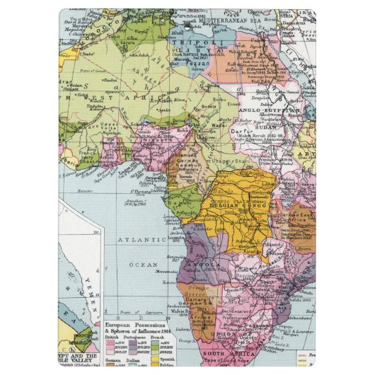 GEDEELTELIJK AFRIKA, 1914 KLEMBORD (Achterkant)