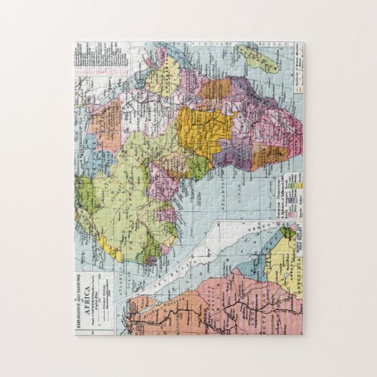 GEDEELTELIJK AFRIKA, 1914 LEGPUZZEL (Verticaal)