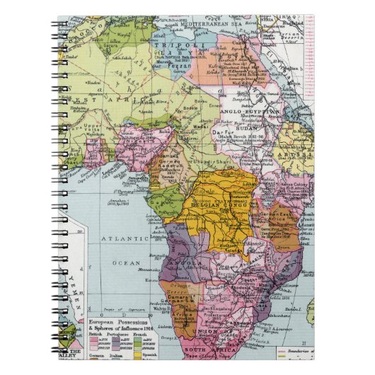 GEDEELTELIJK AFRIKA, 1914 NOTITIEBOEK (Voorkant)