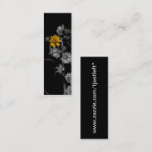 Gedeeltelijk gekleurde Bladwijzer van Floral Mini Mini Visitekaartje (Voorkant / Achterkant)