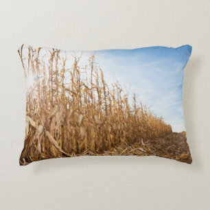 Gedeeltelijk geoogste Corn-veld Accent Kussen