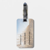 Gedeeltelijk geoogste Corn-veld Bagagelabel (Achterkant verticaal)