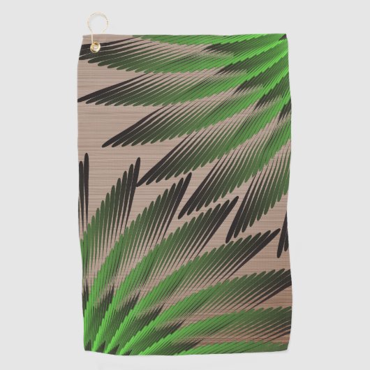 Gedeeltelijk groene varens golfhanddoek (Voorkant)