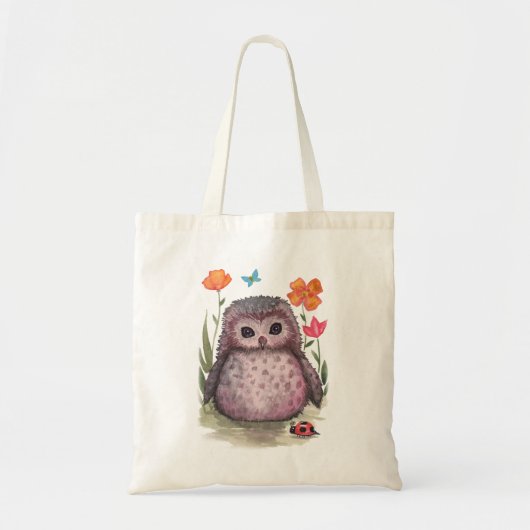 Gedeeltelijk Paarse Owlet Bag Tote Bag (Voorkant)