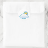 gedeeltelijk troebel ronde sticker (Tas)