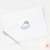gedeeltelijk troebel ronde sticker (Envelop)