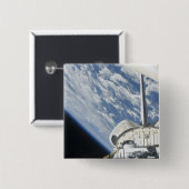 Gedeeltelijk uitzicht van Space Shuttle Endeavor Vierkante Button 5,1 Cm (Voorkant /achterkant)