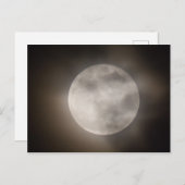 Gedeeltelijk wollig volle maan, Ohio Briefkaart (Voorkant / Achterkant)