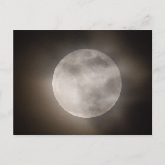 Gedeeltelijk wollig volle maan, Ohio Briefkaart (Voorkant)