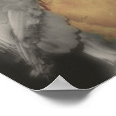 Gedeeltelijke kleur blauwe en goudpapegaai poster (Hoek)