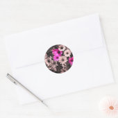 Gedeeltelijke kleur van Afrikaanse Daisies Ronde Sticker (Envelop)