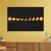 Gedeeltelijke Zonneverduistering Progressie Serie Canvas Afdruk (Insitu (Woonkamer))