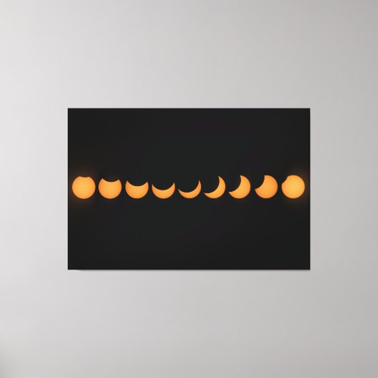 Gedeeltelijke Zonneverduistering Progressie Serie Canvas Afdruk (Voorkant)
