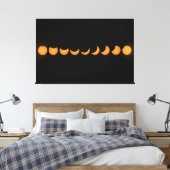 Gedeeltelijke Zonneverduistering Progressie Serie Canvas Afdruk (Insitu (Slaapkamer))