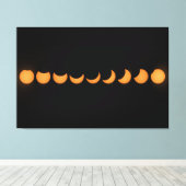 Gedeeltelijke Zonneverduistering Progressie Serie Canvas Afdruk (Insitu (Houten vloer))